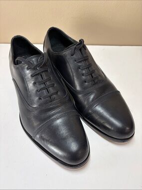 Harry's of London Black Cap-Toe Oxford Shoes